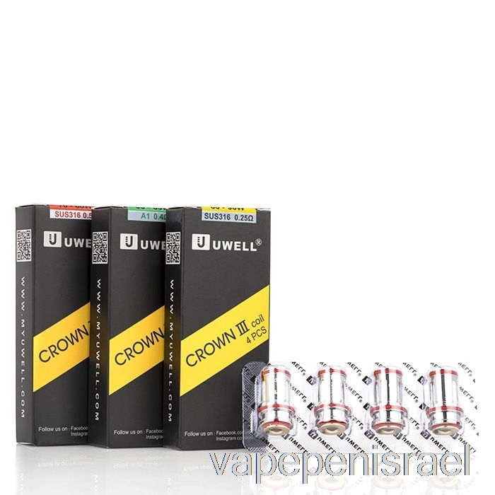 חד פעמי Vape Israel Uwell Crown 3 Iii סלילים חלופיים 0.5ohm Sus316 סלילים מקבילים